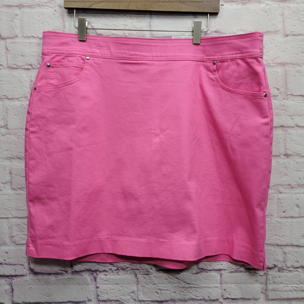 New Kim Rogers Super Stretch Pull On Pink Skort Size‎ 18 Athleisure Barbiecore
